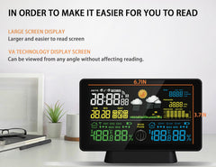 BIUWING display in use on kitchen counter showing indoor and outdoor readings for convenience