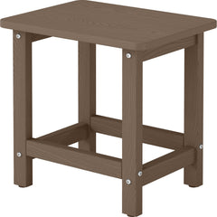 BIVODA front view brown side table showing compact durable design
