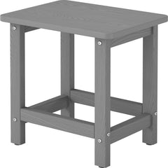 BIVODA front view of grey side table showing compact design and sturdy support