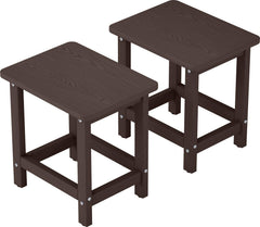 BIVODA front view of outdoor side table showing compact footprint and sturdy design