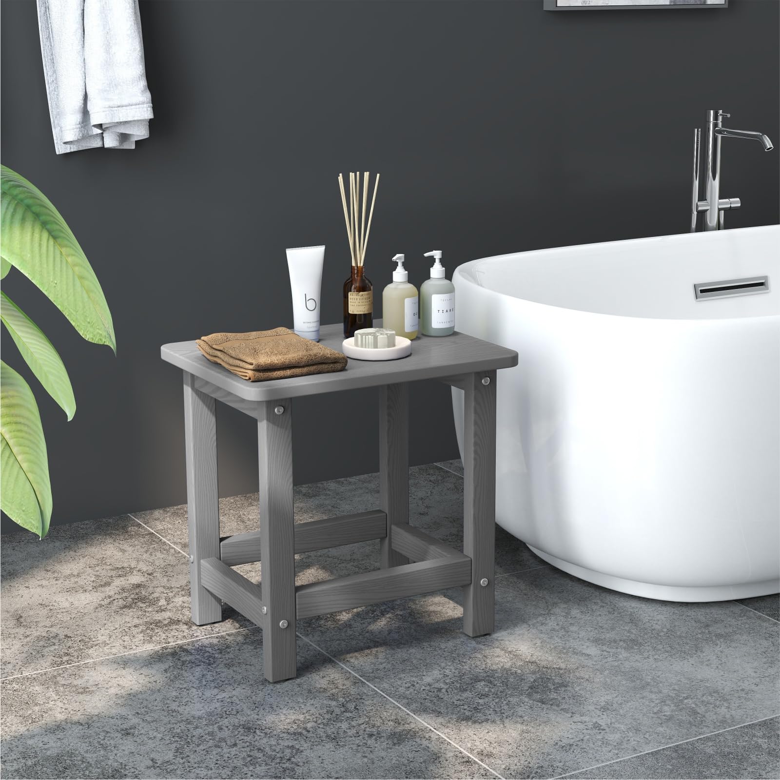 BIVODA table surface with rain splash showing weather-resistant material benefit