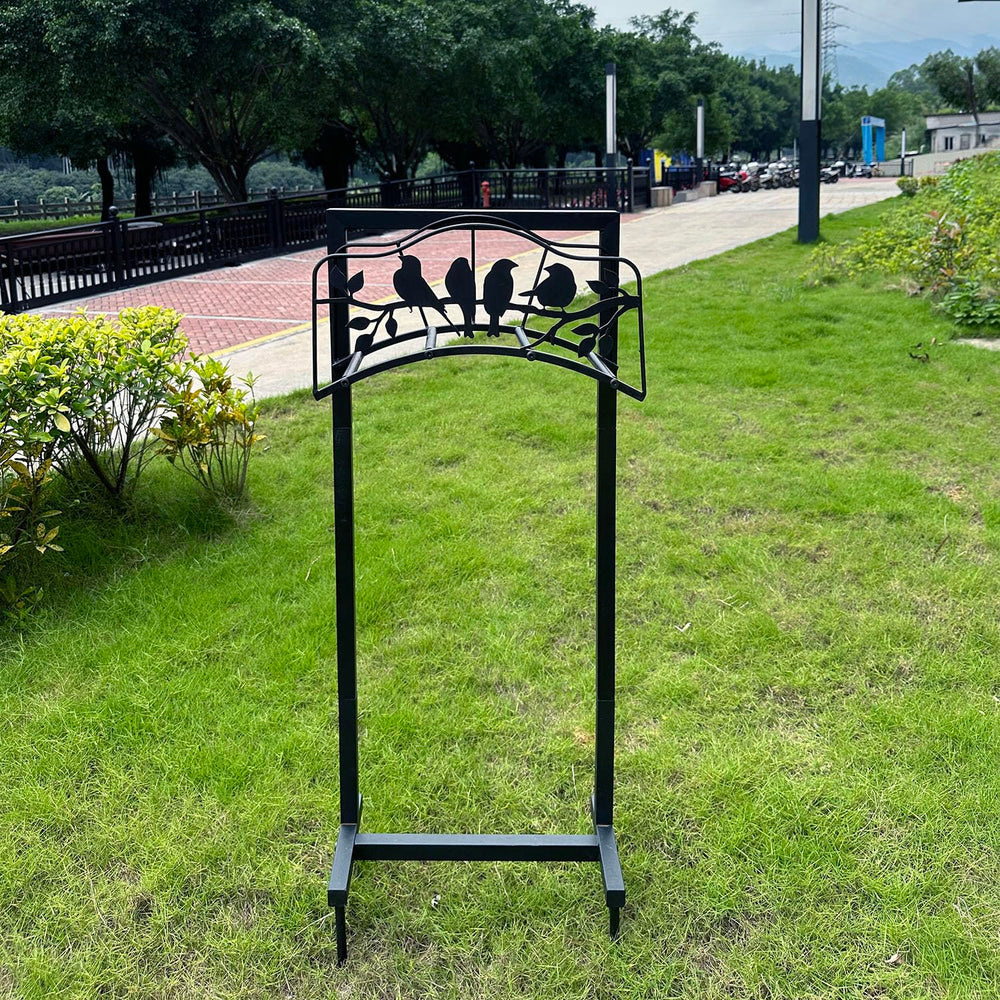BJHGUO side profile of hose holder loaded with hose demonstrating strong weight capacity