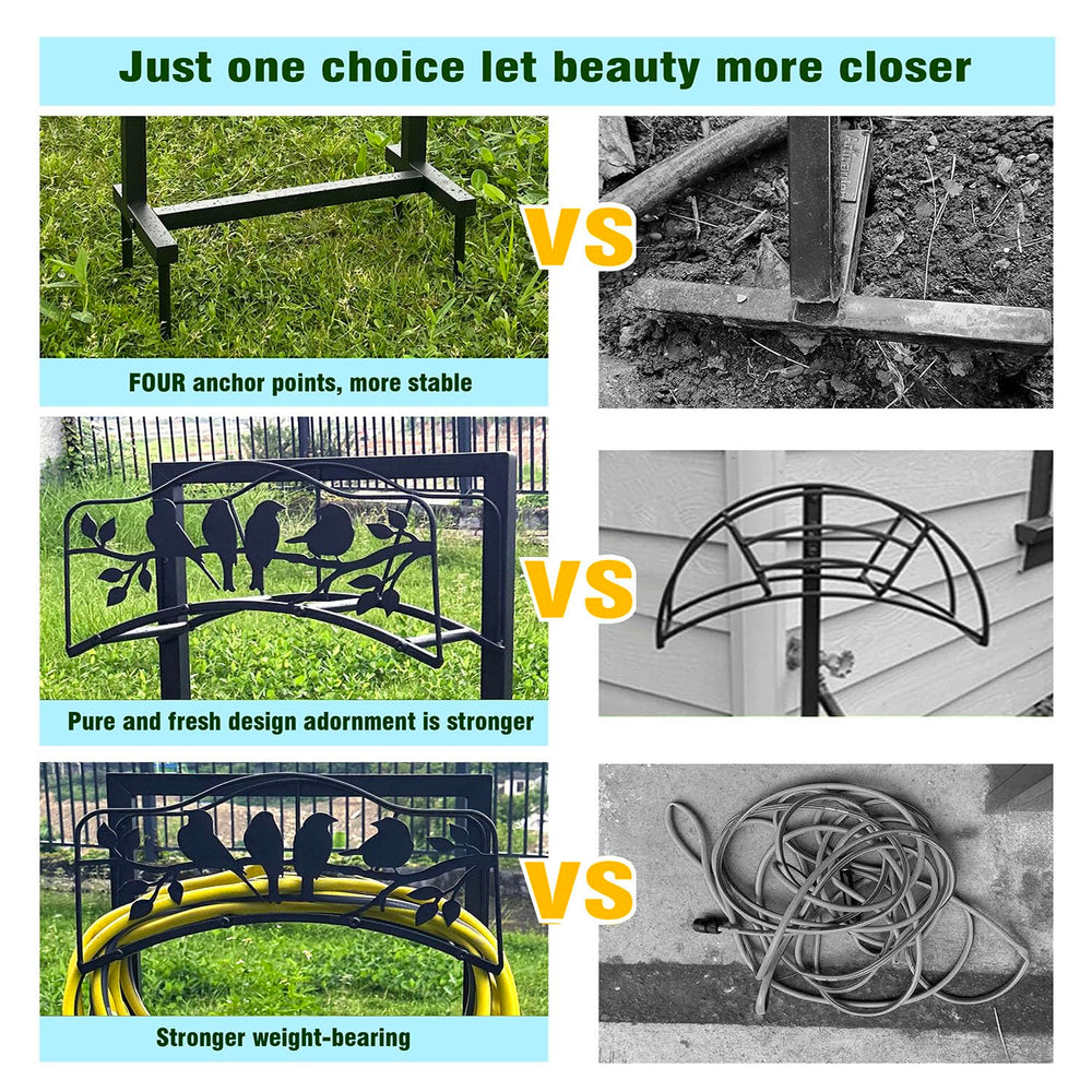 BJHGUO hose holder placed in a landscaped garden to show visual integration and use
