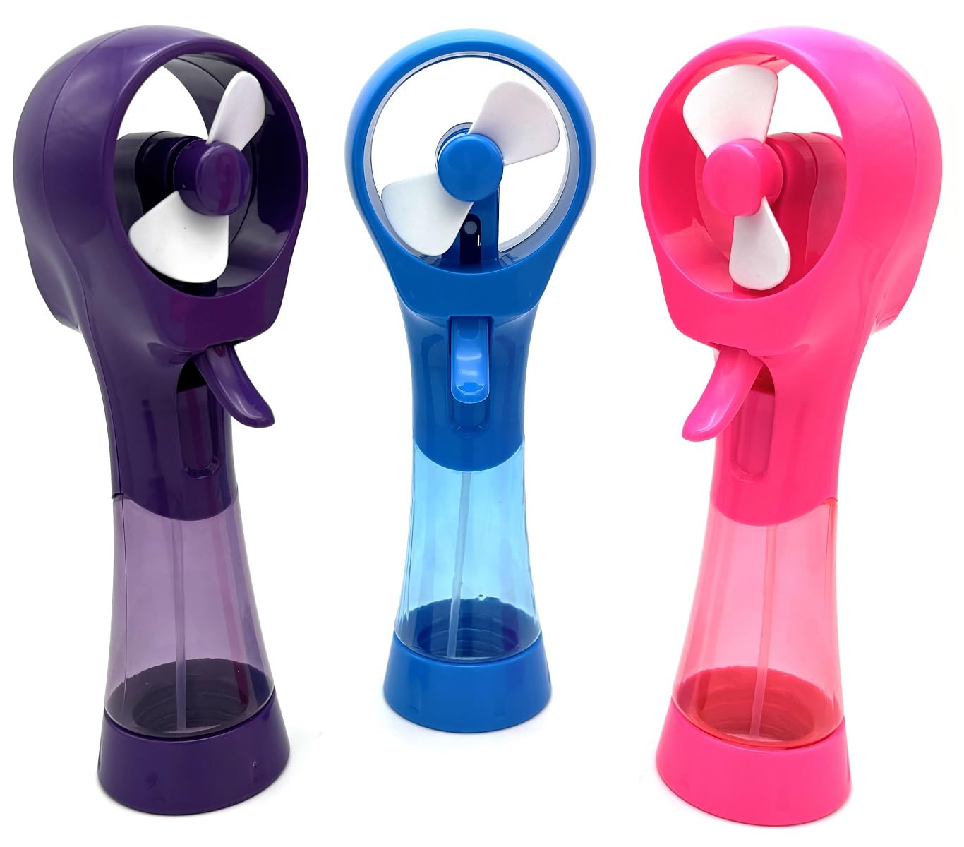 BJPEY front view handheld misting fan showing compact design and portable cooling benefit