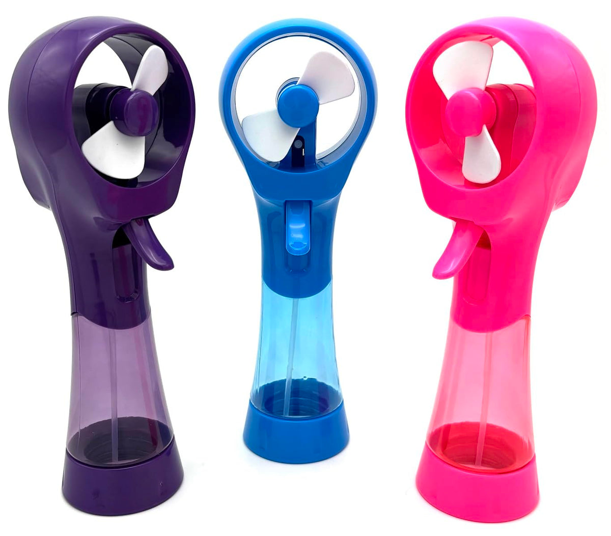 BJPEY front view handheld misting fan showing compact design and portable cooling benefit