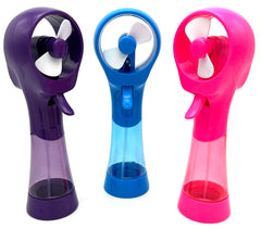 BJPEY front view handheld misting fan showing compact design and portable cooling benefit