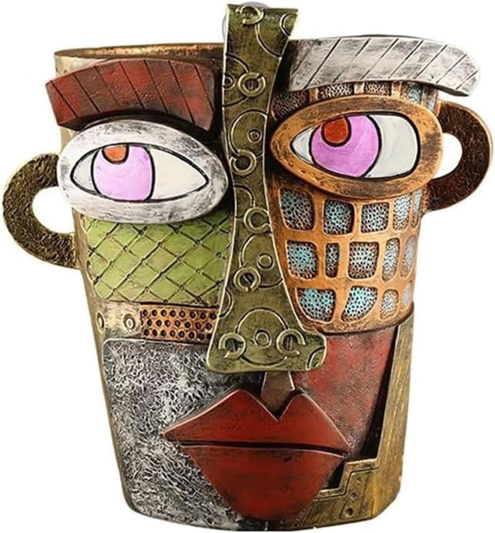 BJVF Picasso Pot front view showing colorful abstract face and sculptural form