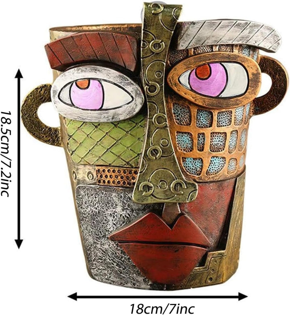 BJVF Picasso Pot on shelf in room setting adding artistic color and personality