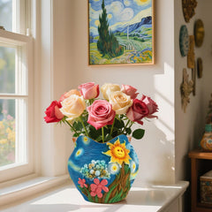 BJVF Starry Night holding a succulent to show plant fit and decorative impact