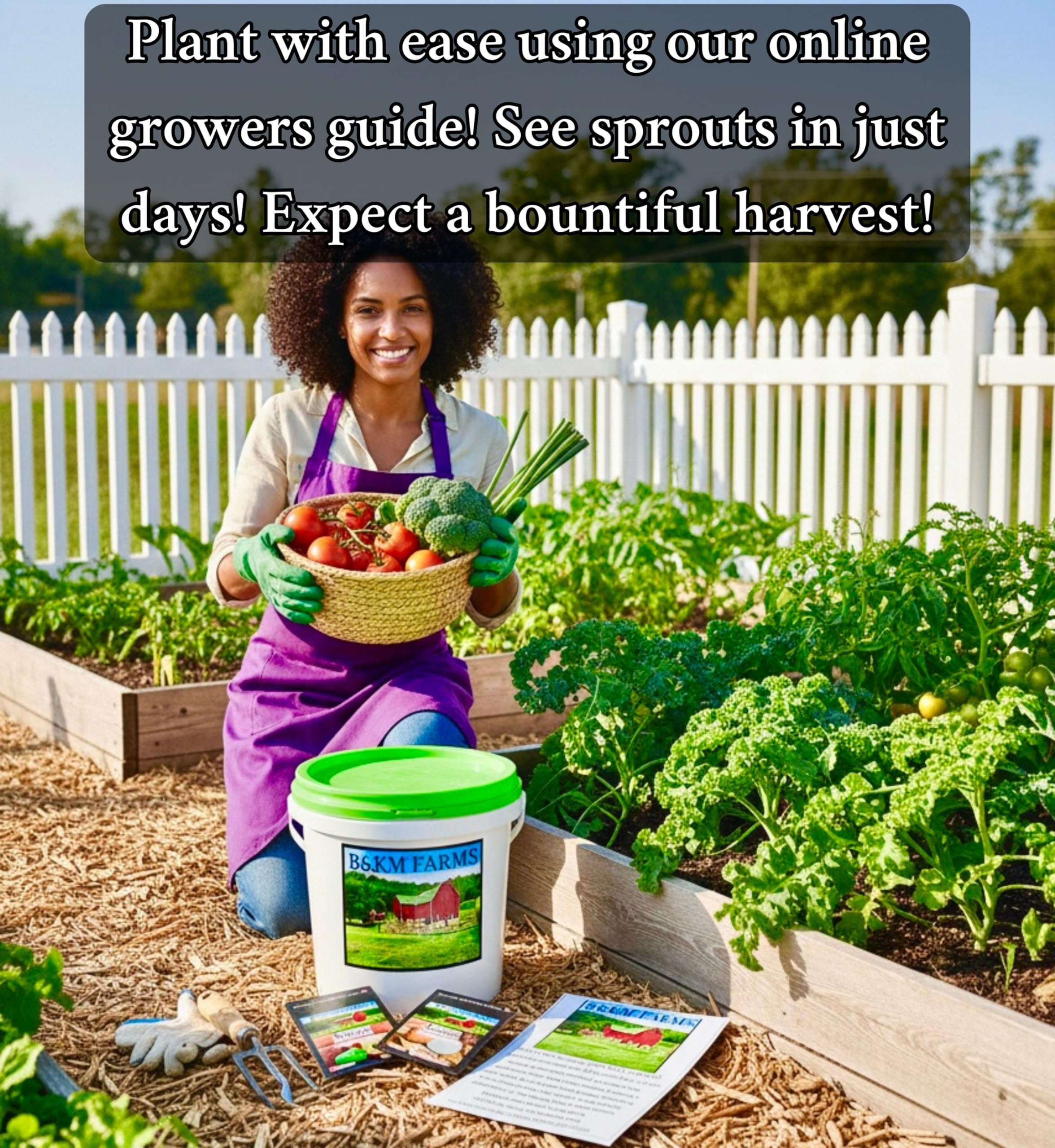 B&KM Farms online growing guide screenshot offering planting help