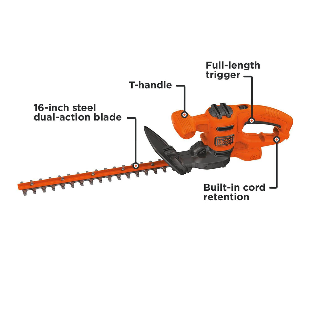 BLACK+DECKER close-up of dual-action hardened steel blade for cleaner cuts