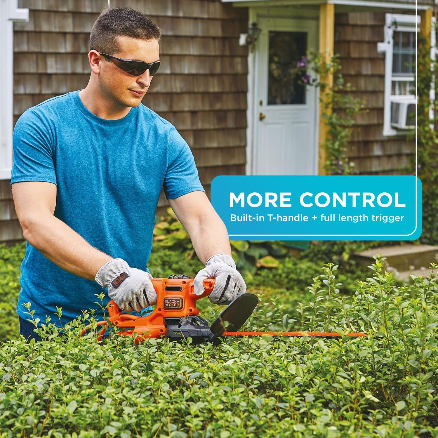 BLACK+DECKER T-handle and full-length trigger for improved control