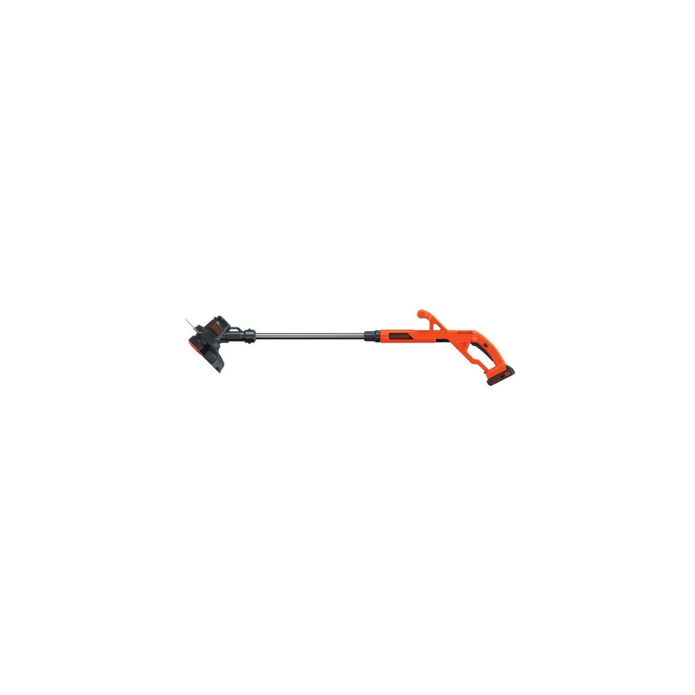 BLACK+DECKER blower clearing patio in lifestyle scene speeds outdoor maintenance