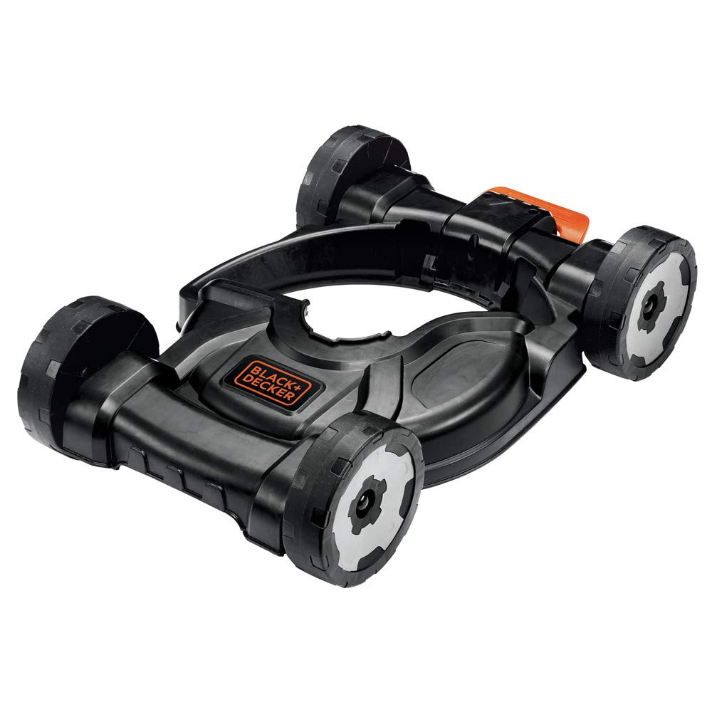 BLACK+DECKER MTD100 front view showing deck and mounting, adds mower capability