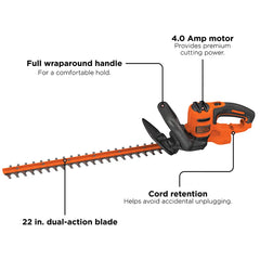 BLACK+DECKER closeup of dual-action hardened steel blades for reduced vibration