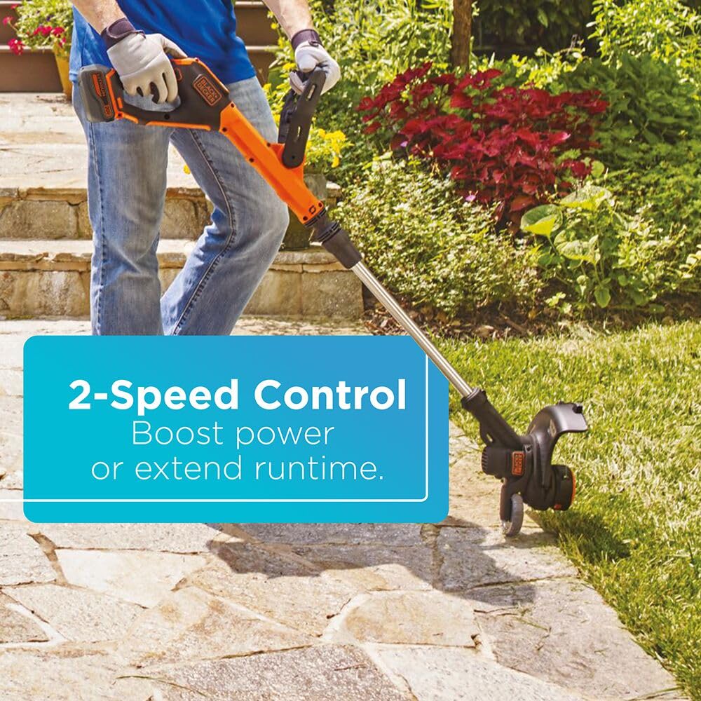 BLACK+DECKER adjustable handle and soft micro-texture grip improving comfort and control