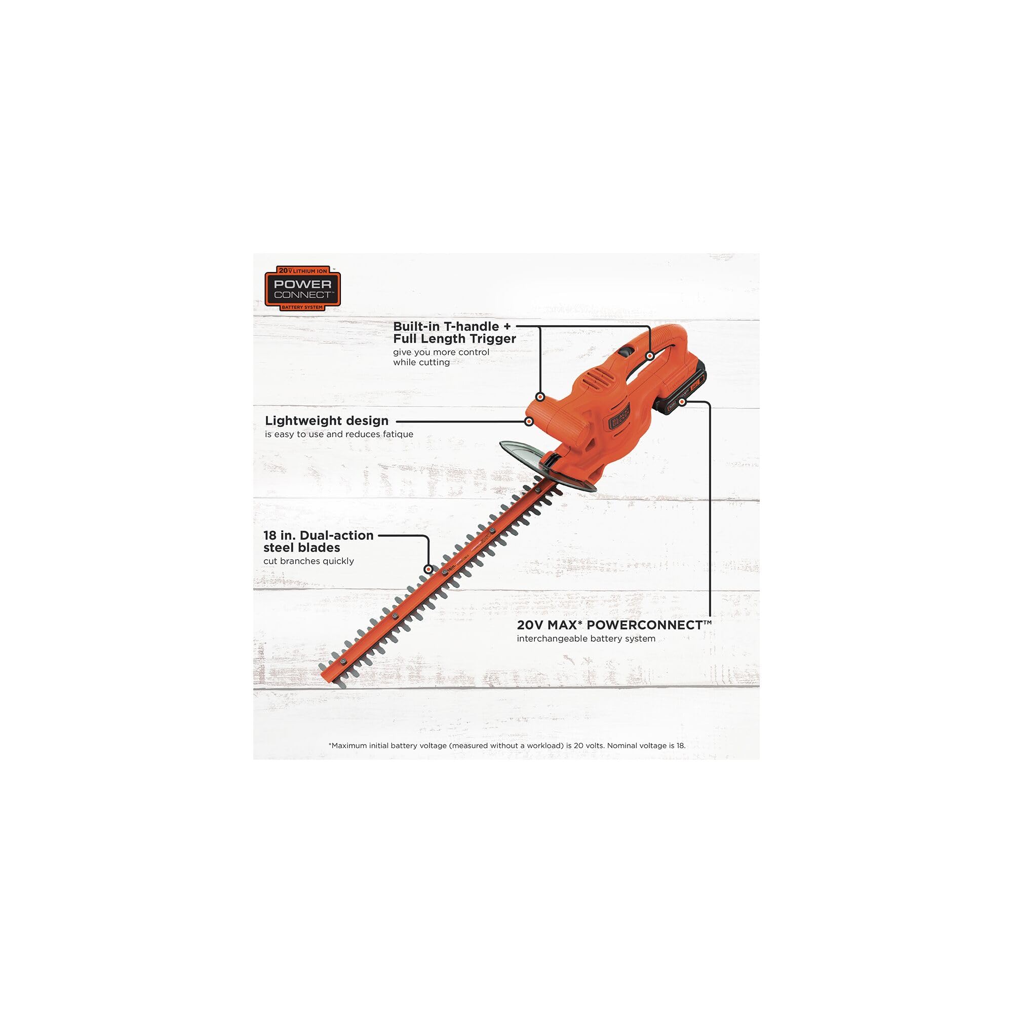 BLACK+DECKER blade close-up highlighting hardened steel and reduced vibration