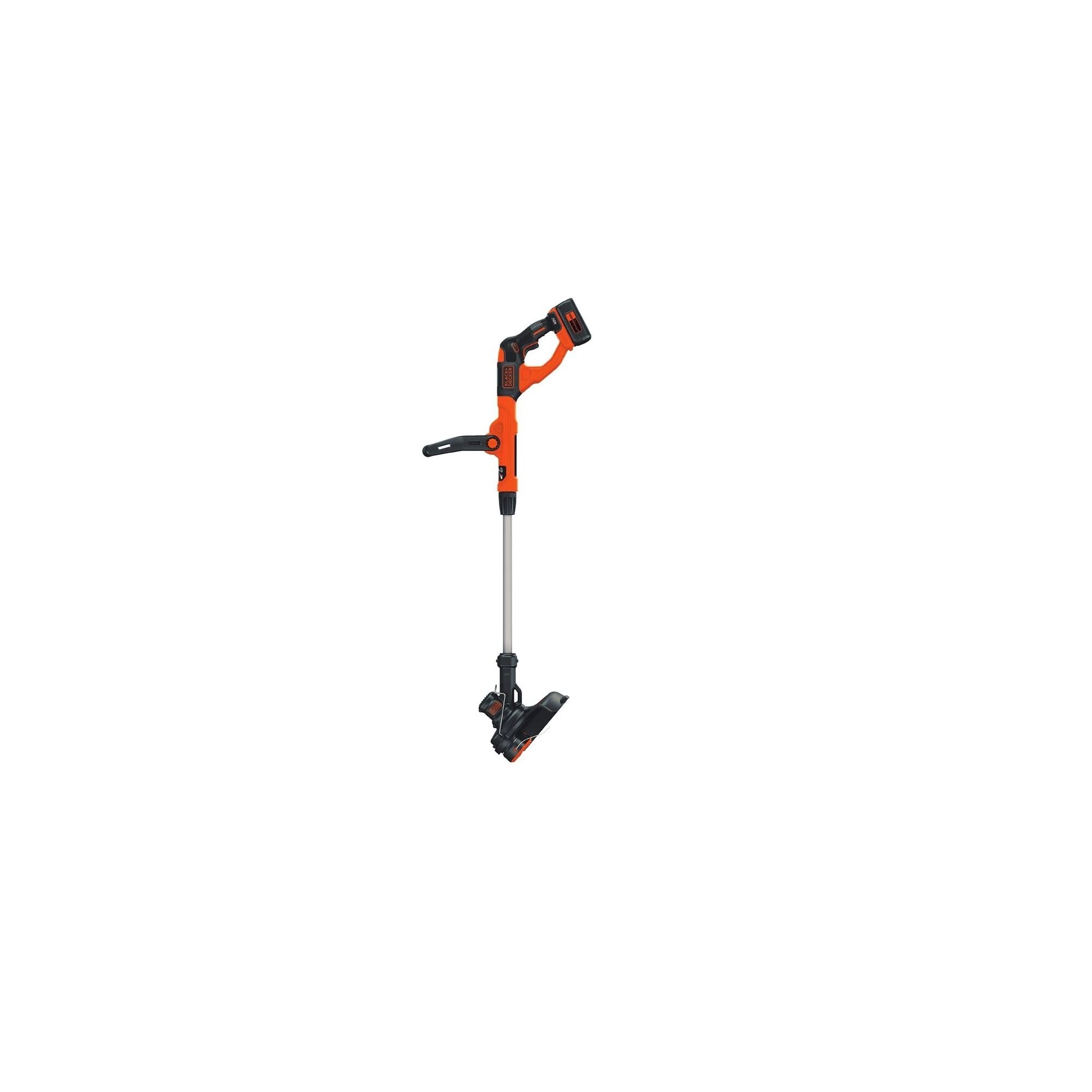 BLACK+DECKER product label and warranty tag showing 2-year support assurance