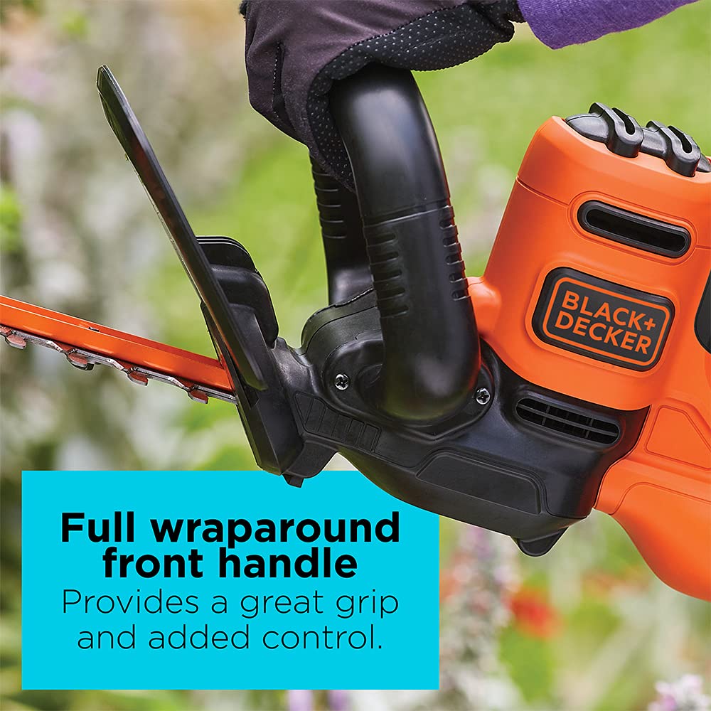 BLACK+DECKER cord retainer close-up preventing accidental unplugging for safety