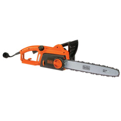 BLACK+DECKER CS1216 front view showing whole chainsaw for clear overview