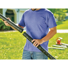BLACK+DECKER flexible hose close-up showing bendable section for better gutter access