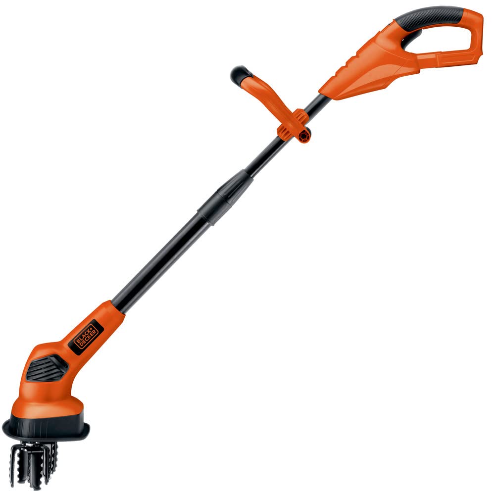 BLACK+DECKER cultivator in garden breaking up soil to prepare planting beds