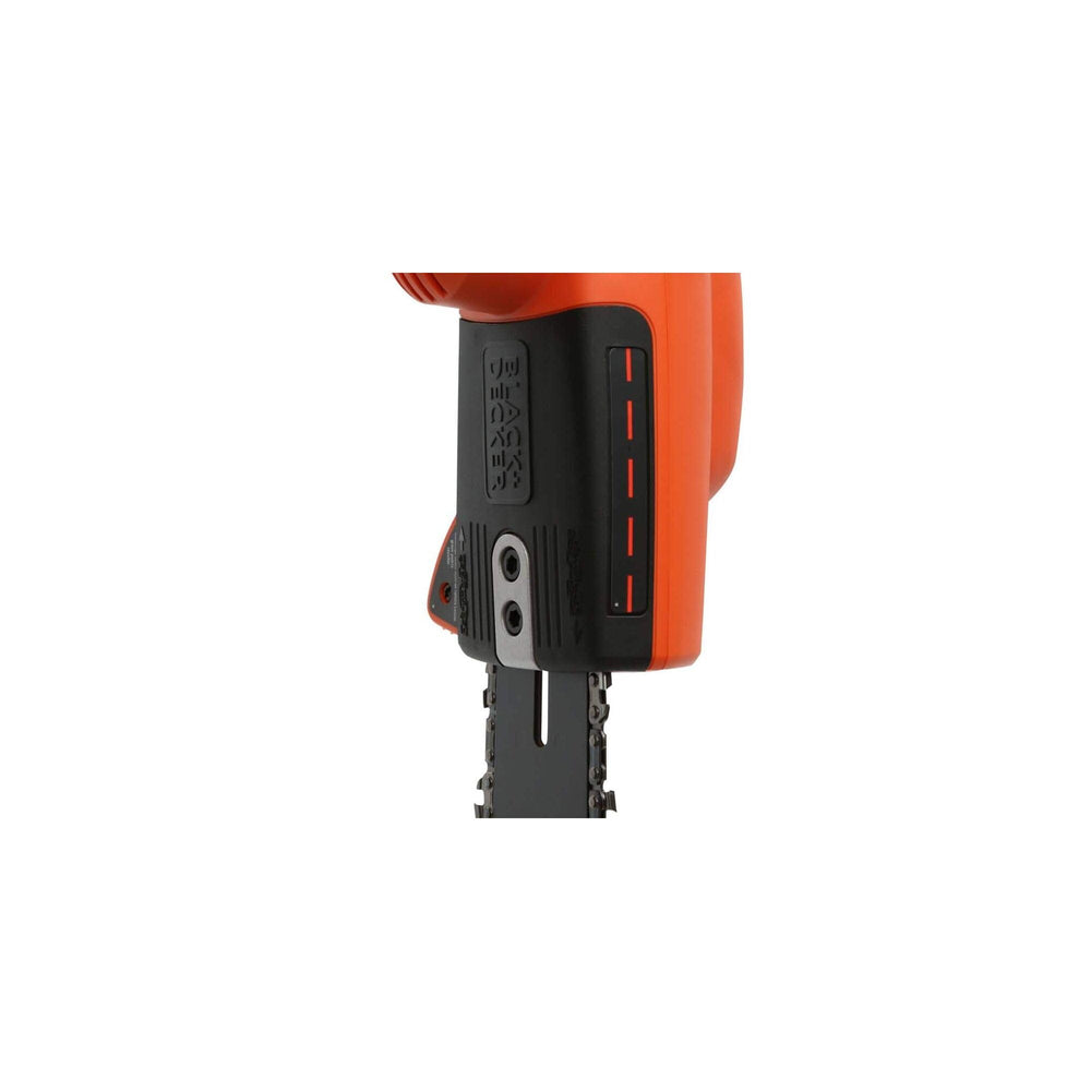 BLACK+DECKER disassembled pole saw folded for compact storage and transport