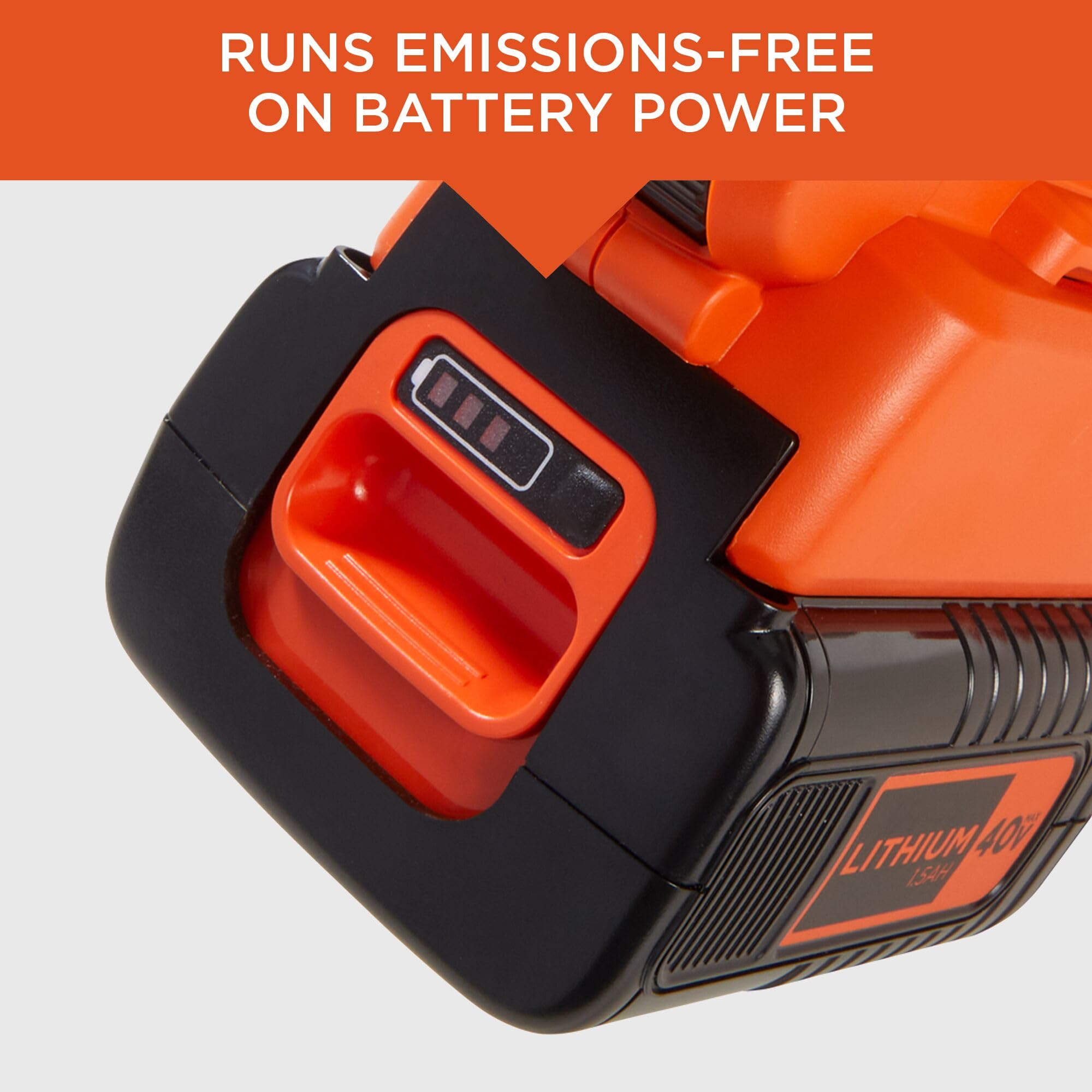 BLACK+DECKER 40V battery and charger included for ready-to-use cordless power