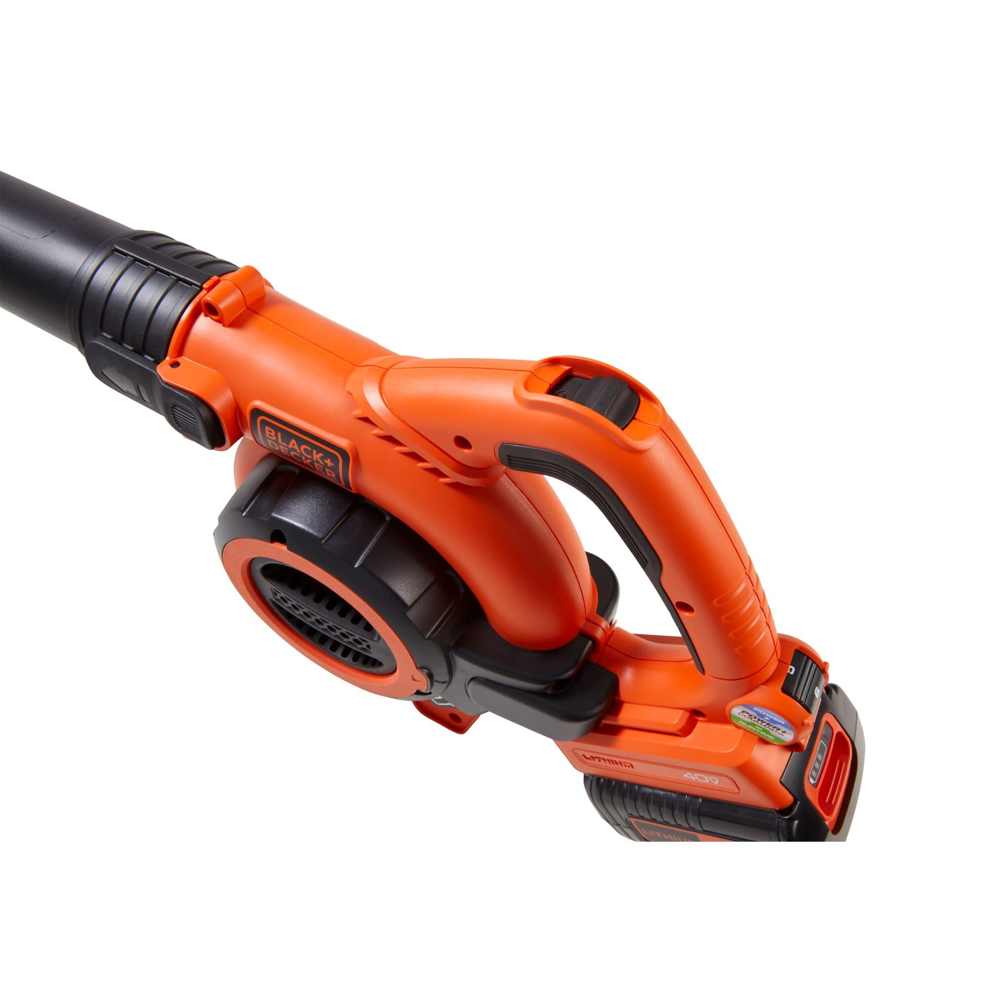 BLACK+DECKER collection bag attached collecting mulched debris for simpler disposal