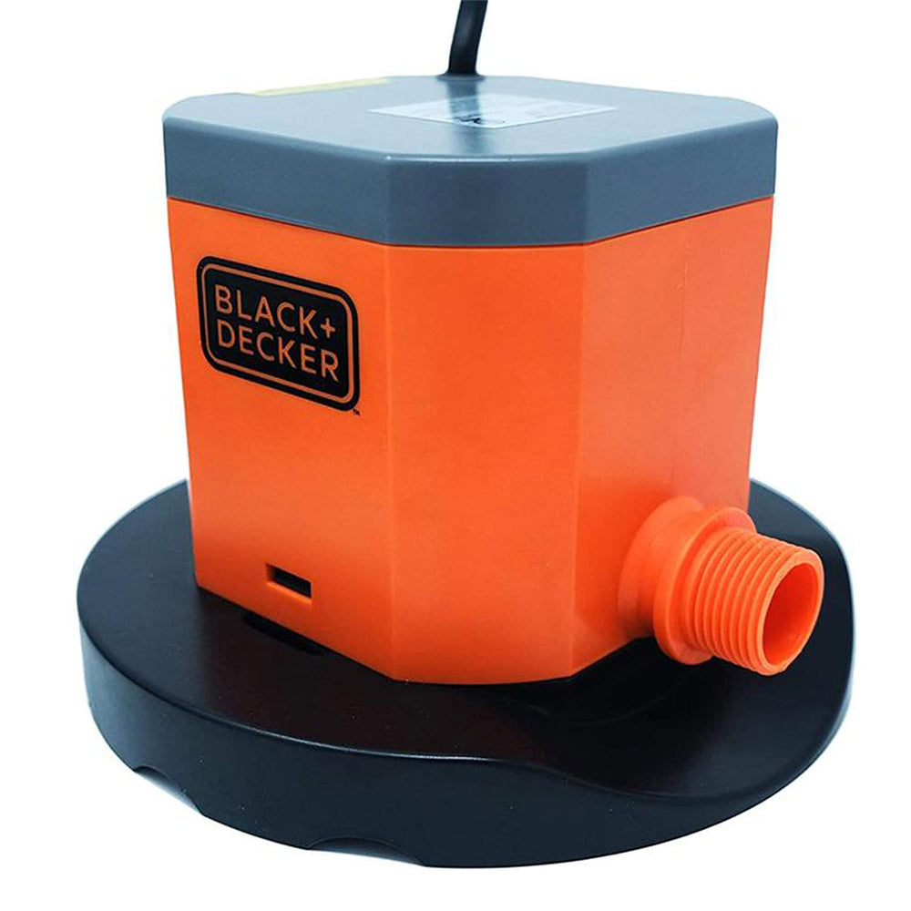 BLACK+DECKER pump front view showing compact design and portability benefit