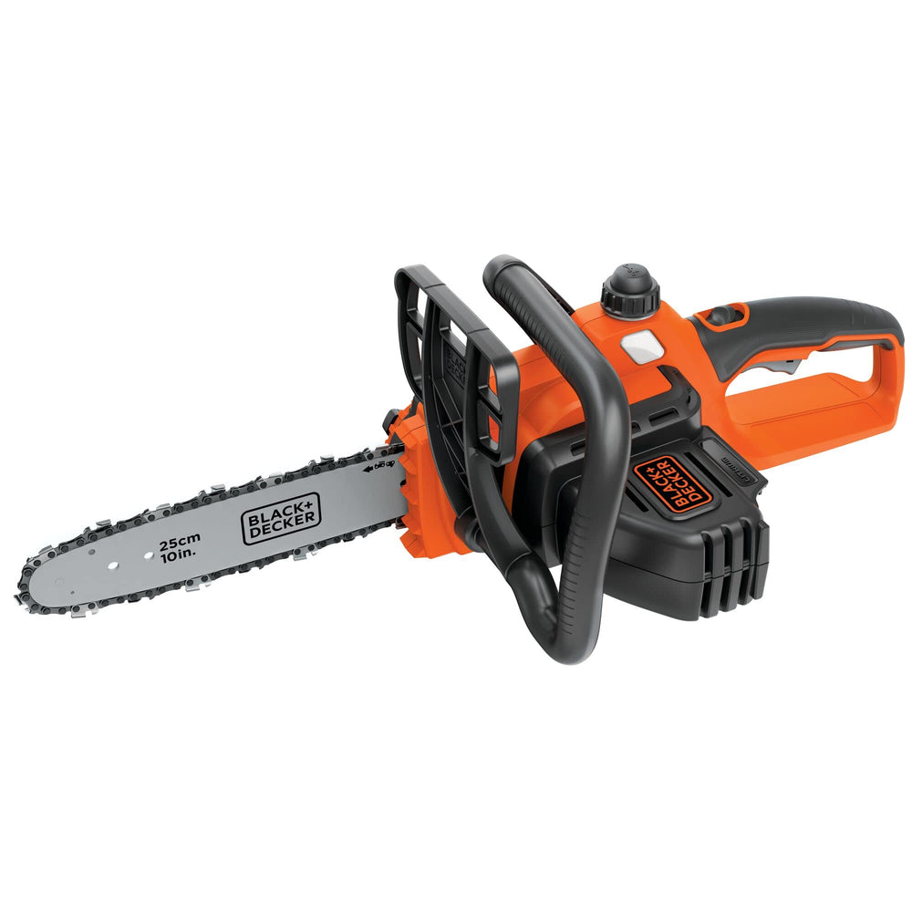BLACK+DECKER guide bar scabbard and included accessories for safe storage transport