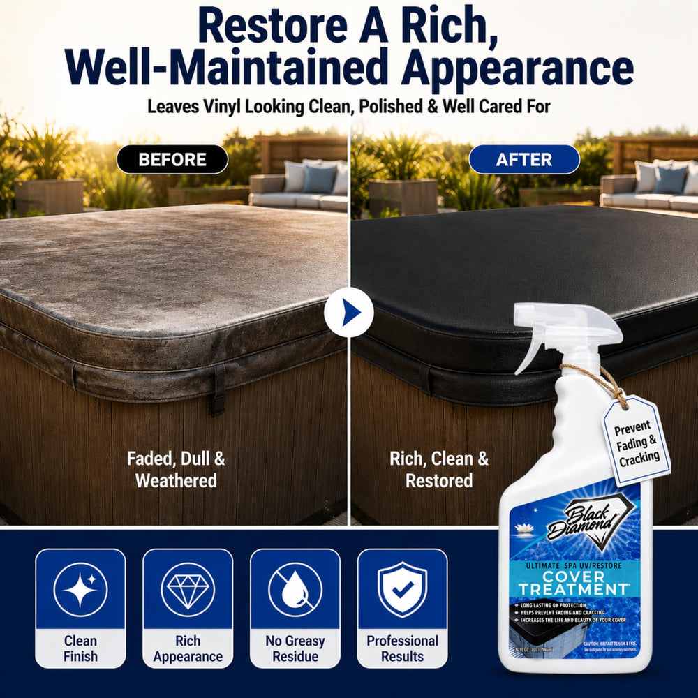 Black Diamond Stoneworks before and after vinyl cover comparison showing improved appearance