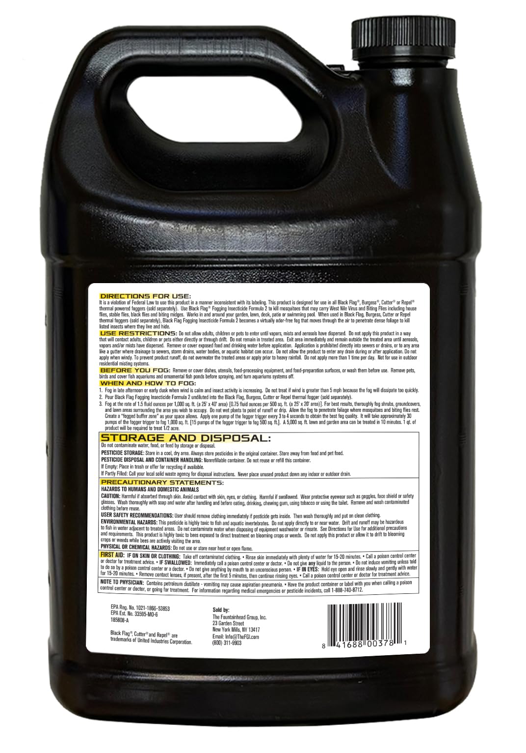 Black Flag product in use fogging a backyard patio showing quick insect reduction benefit
