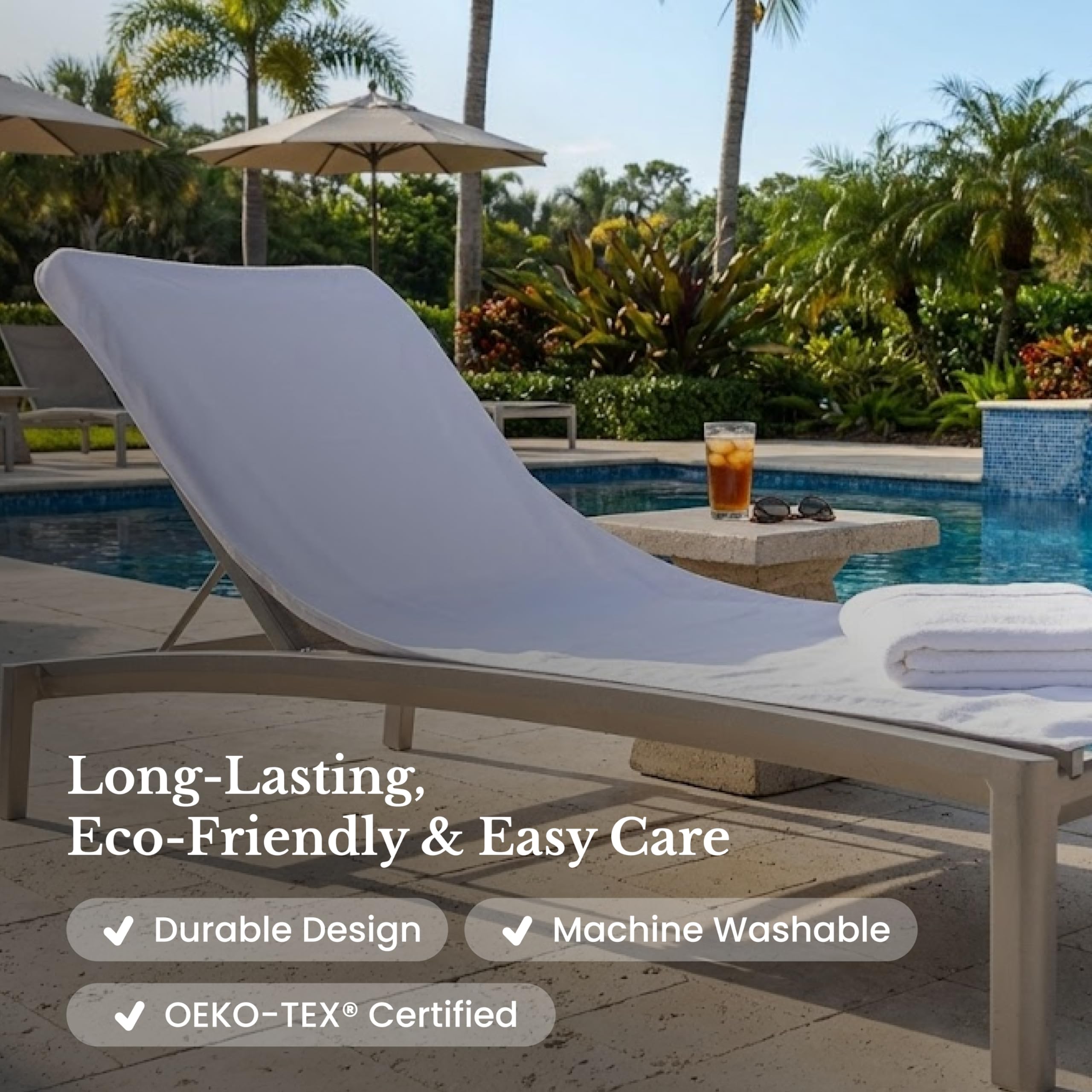 Black & White Brands label close-up highlighting OEKO-TEX certification and durable cotton