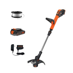 BLACK+DECKER front view of trimmer showing overall design and portable benefit