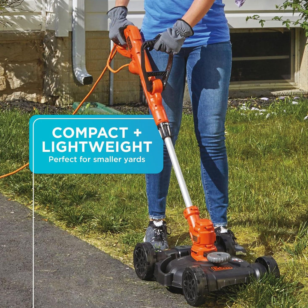 BLACK+DECKER AF-100 automatic feed spool visible for fewer line interruptions