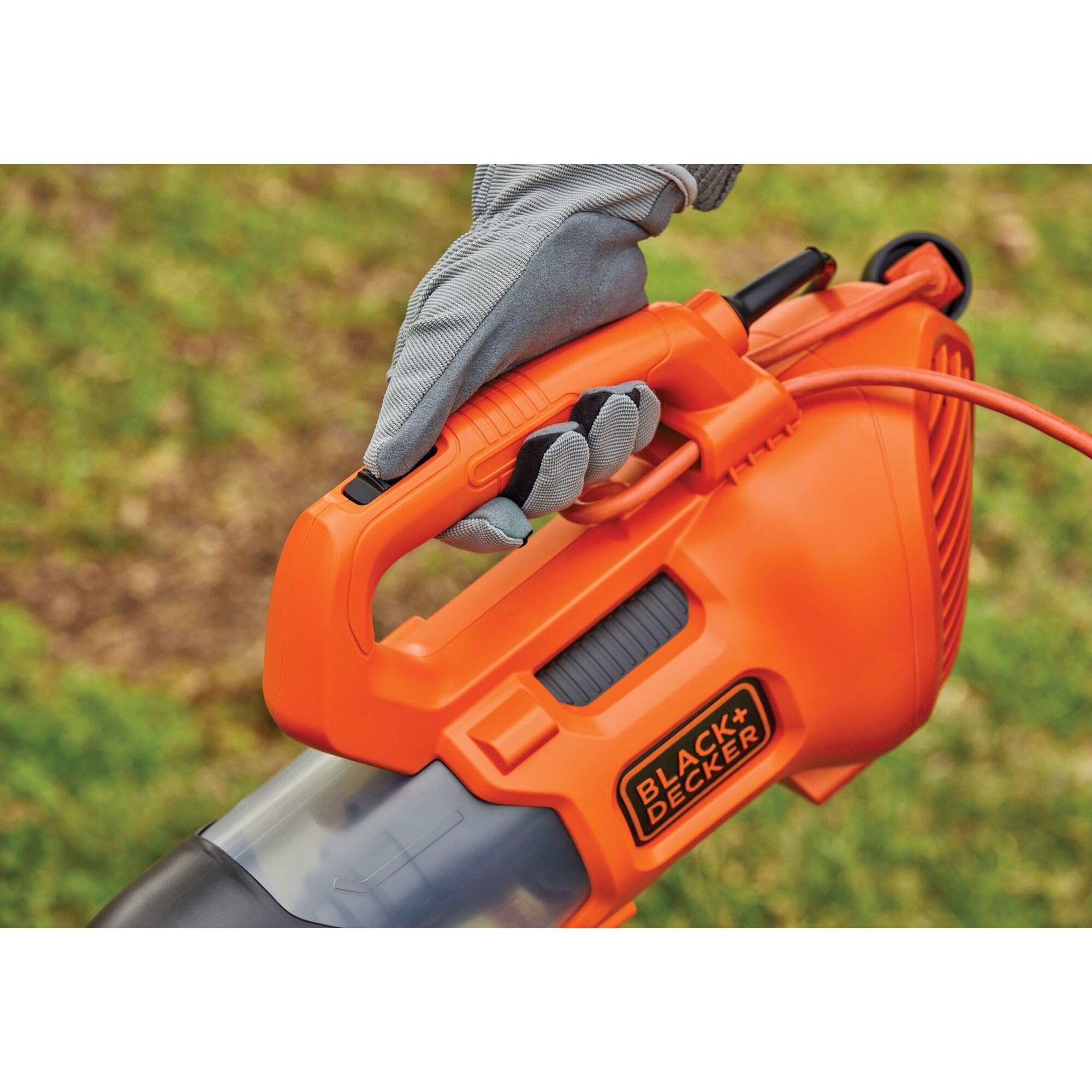 BLACK+DECKER BEBL750 controls and label showing two-speed selector for precision