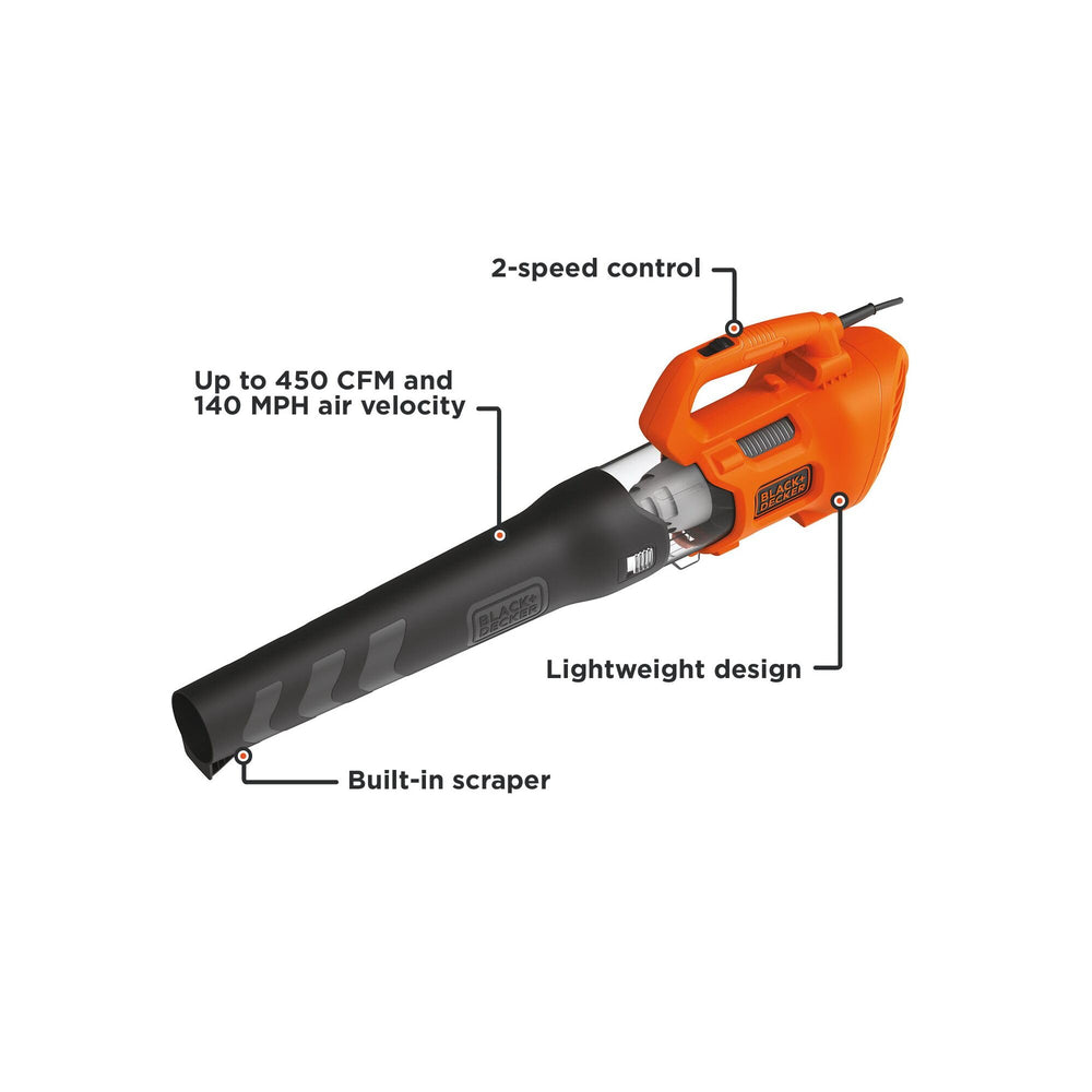 BLACK+DECKER BEBL750 side profile highlighting lightweight ergonomic design