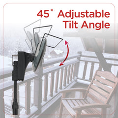 BLACK+DECKER wall-mounted configuration saving floor space and directing heat