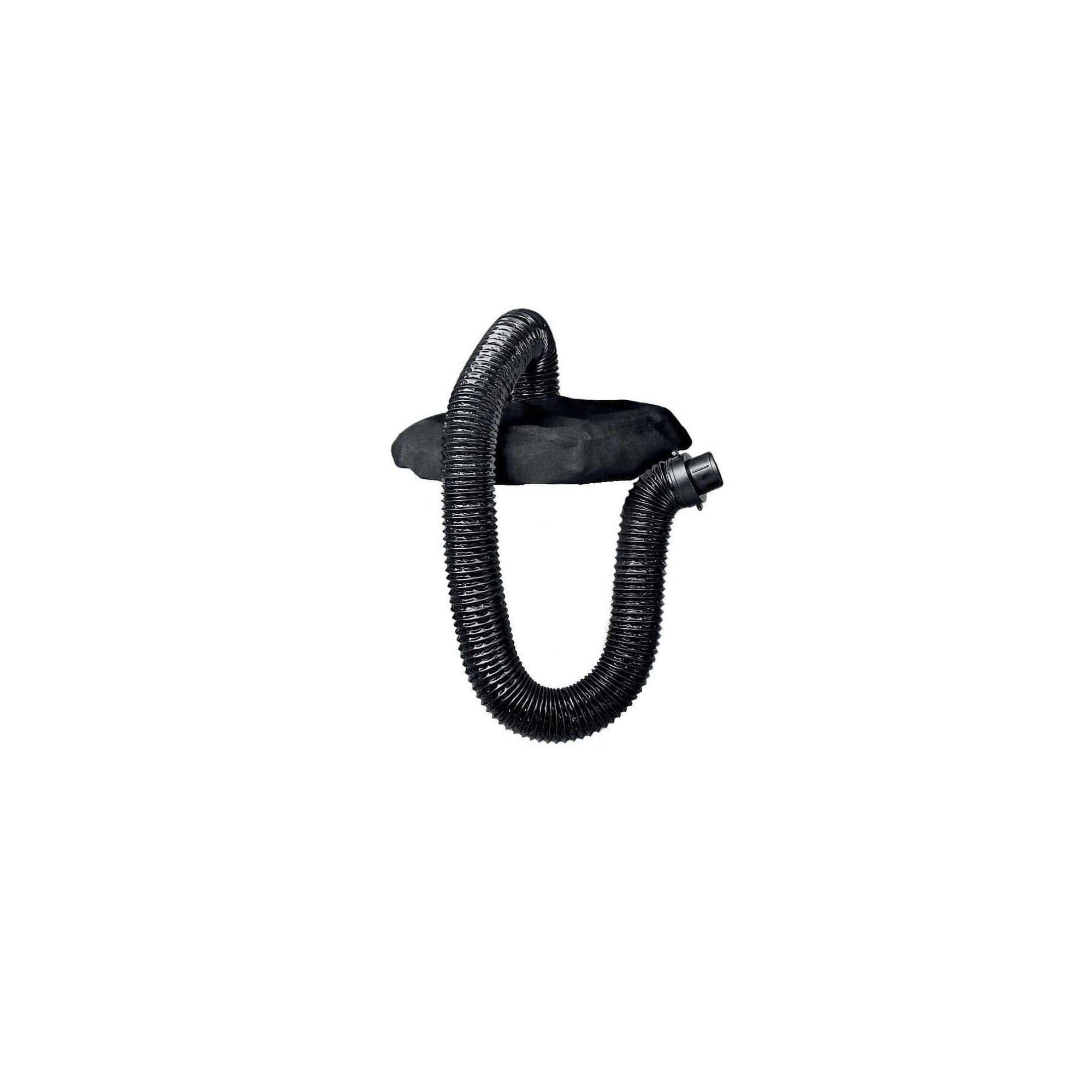 BLACK+DECKER drawstring fabric cover close-up demonstrating secure fit and fast attachment
