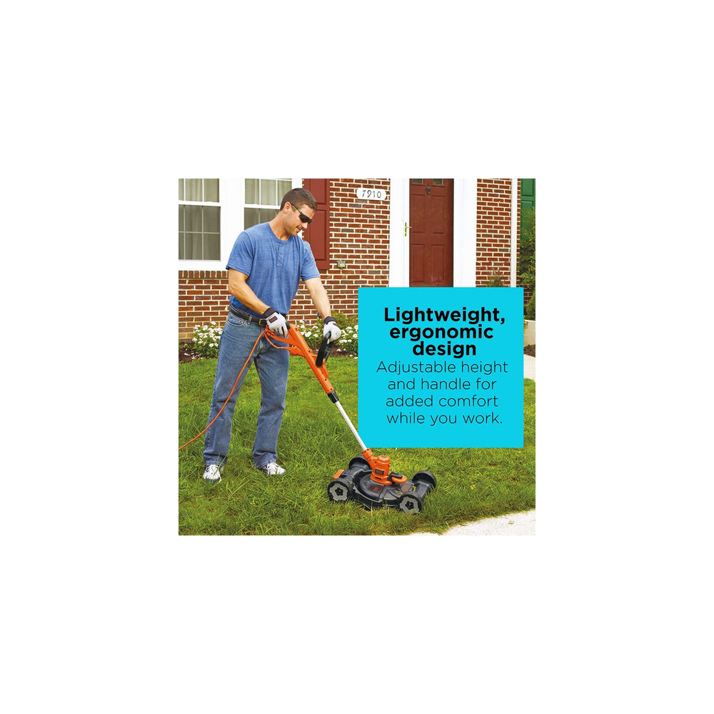 BLACK+DECKER edging along a pathway showing precision border trimming for neat landscaping