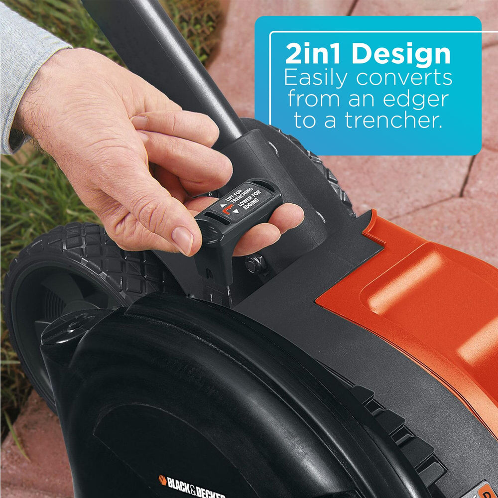 BLACK+DECKER blade depth adjustment lever demonstrating three-position control