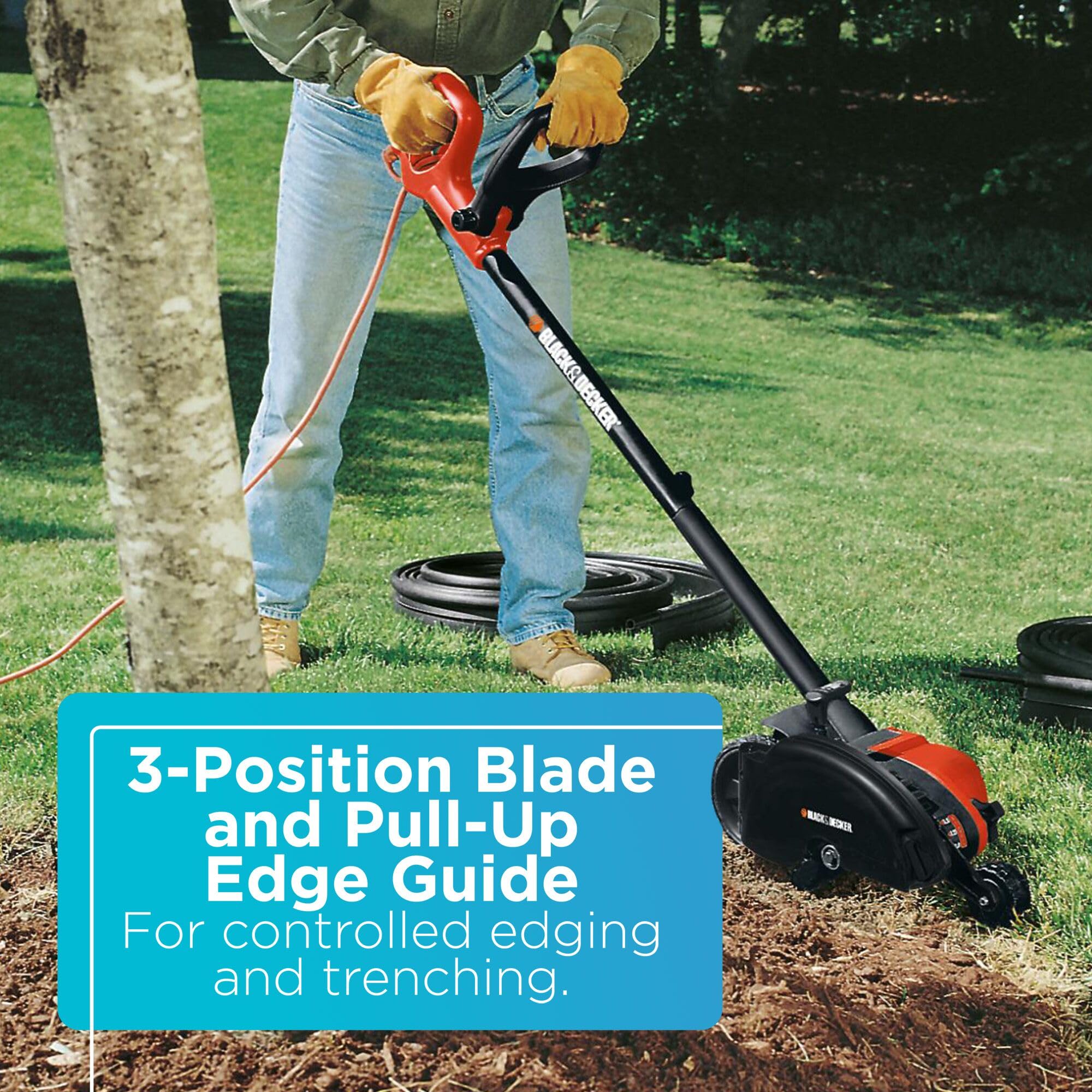 BLACK+DECKER right and left assist grips for improved balance and reduced fatigue