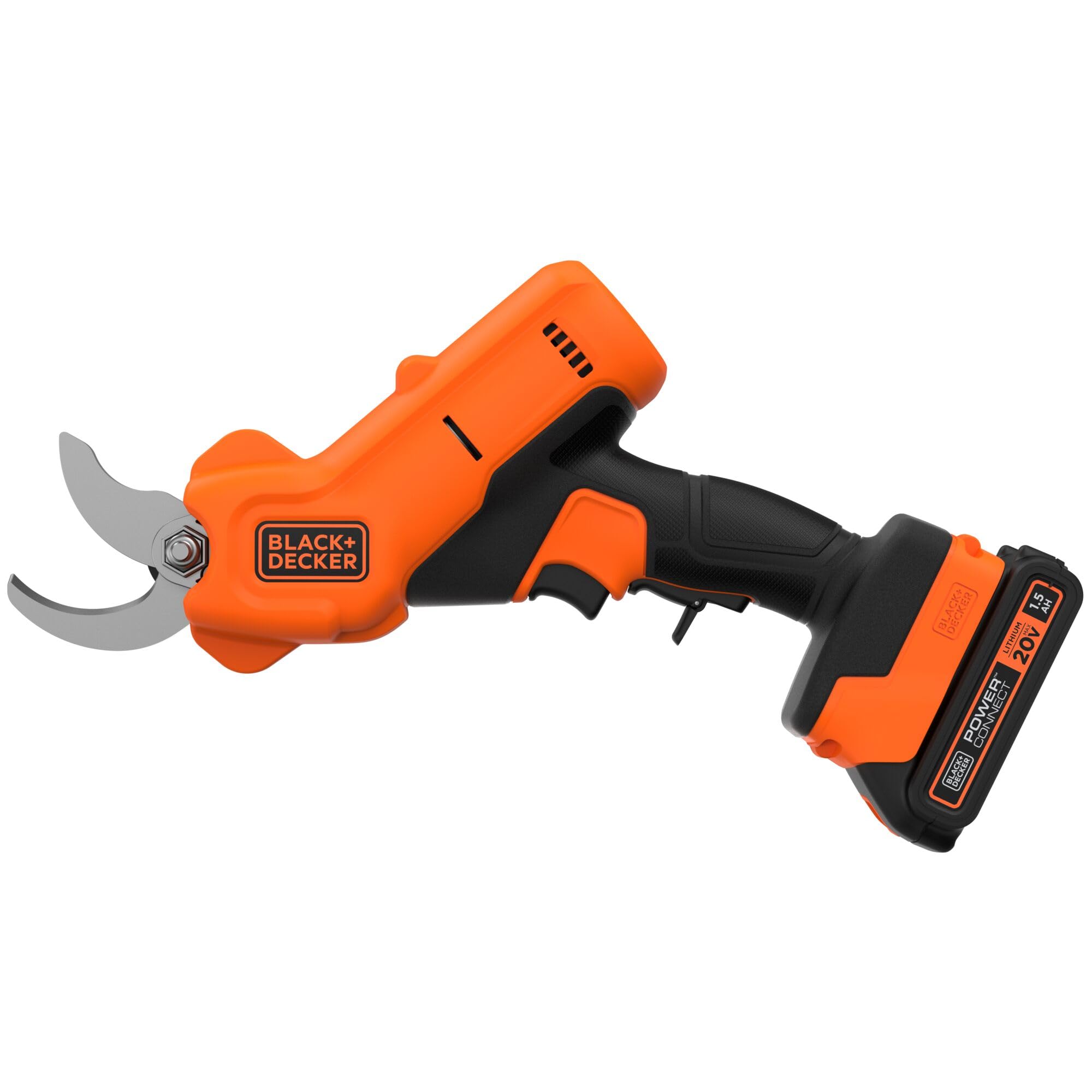 BLACK+DECKER next to a ruler for scale to show portable size and easy storage benefit