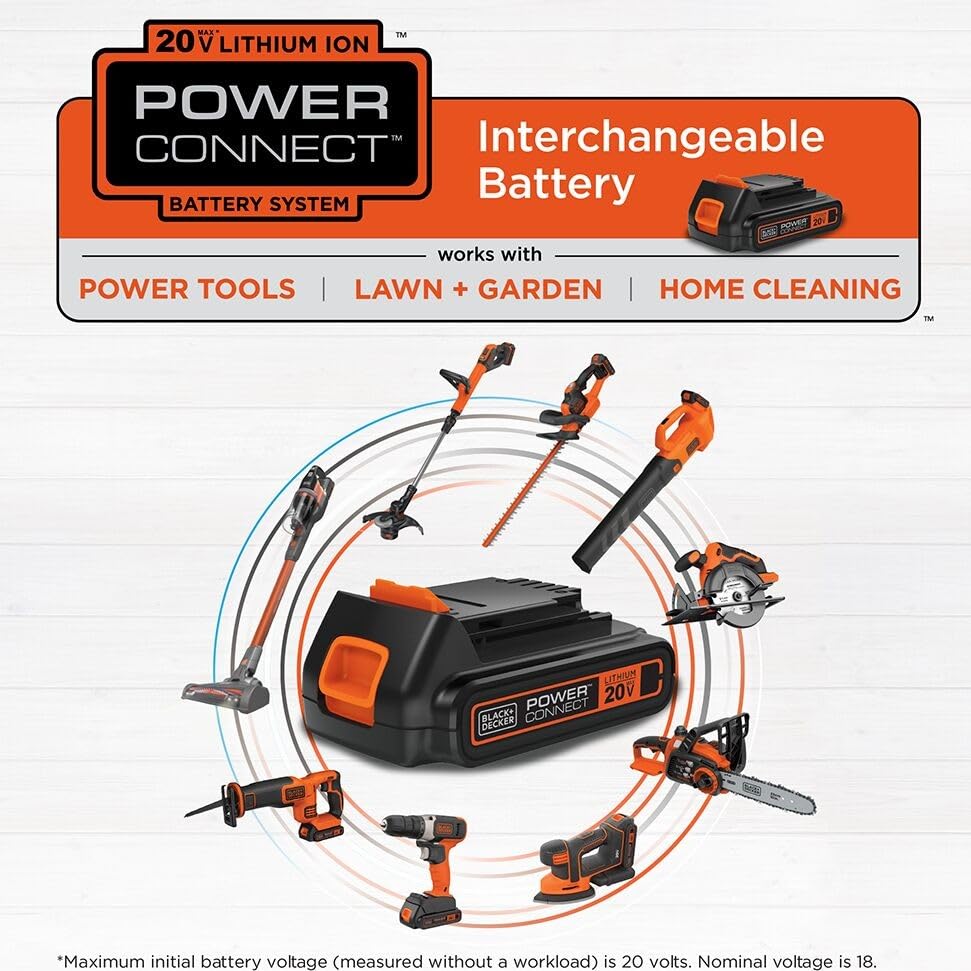BLACK+DECKER size and scale comparison to show compact storage and portability