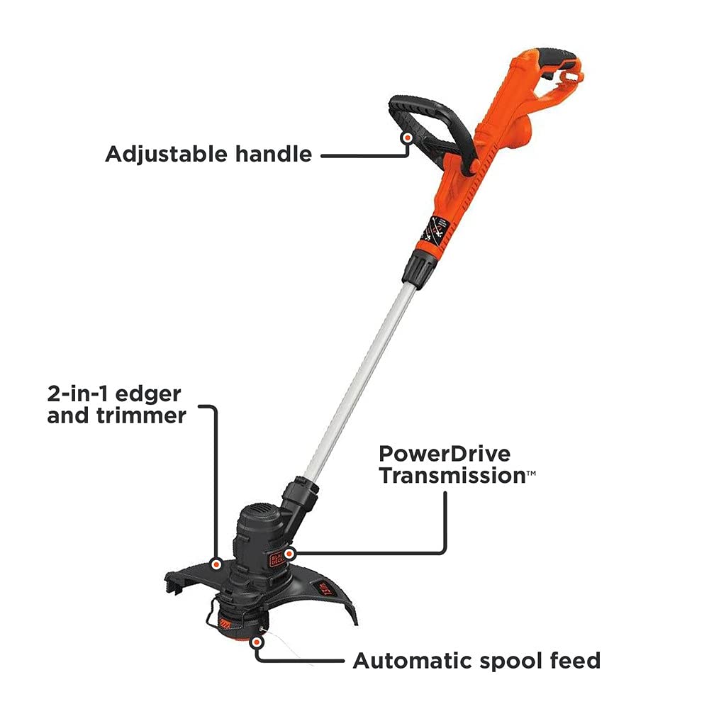 BLACK+DECKER cord-retention system detail preventing accidental disconnection during work