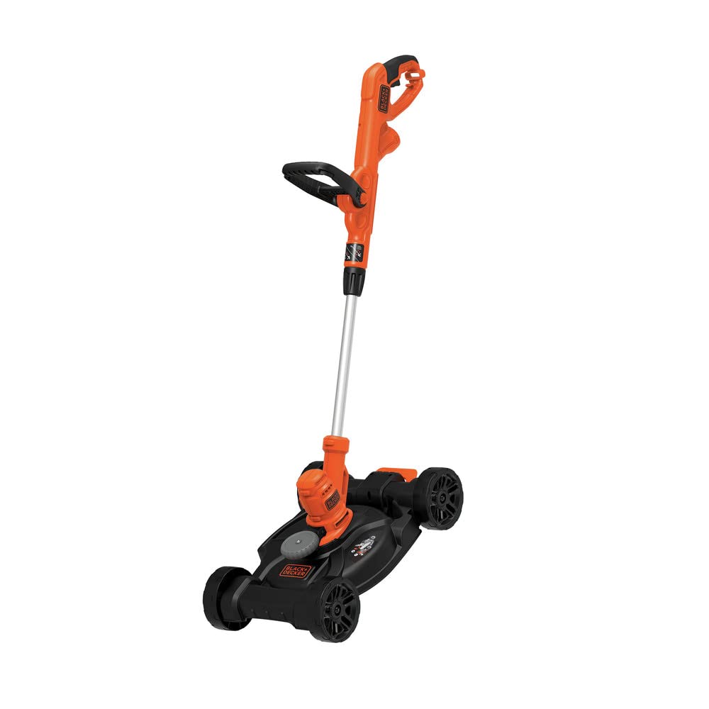 BLACK+DECKER wheeled edger in action producing clean sidewalk edges quickly