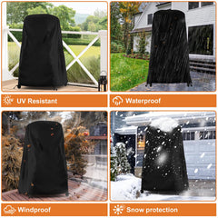 Blackhoso adjustable drawstring hem detail securing the cover against wind