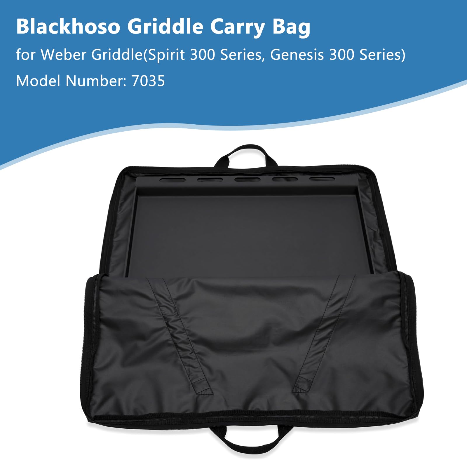 Blackhoso bag at campsite protecting griddle during travel and storage