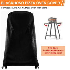 Blackhoso cover side profile showing complete oven coverage and tidy fit for protection